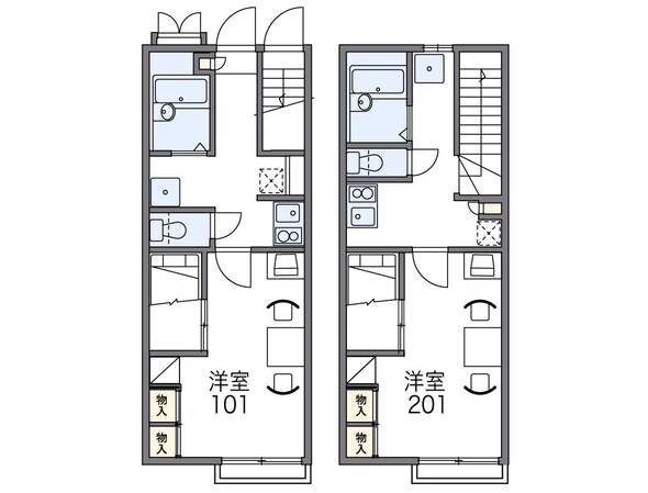 レオパレス屋形Iの物件間取画像